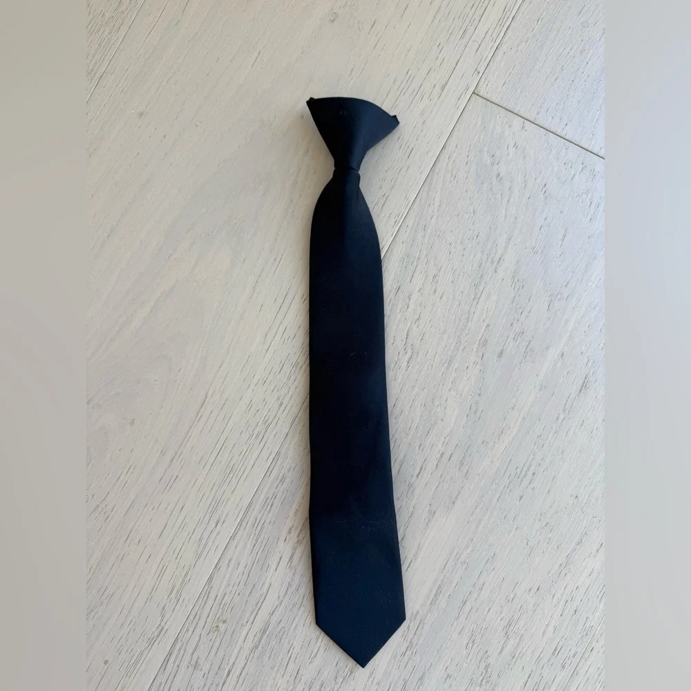 Kids Clip-On Tie Black 14 inches